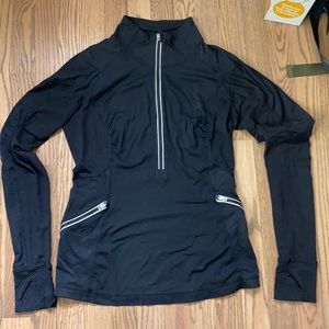 Lululemon 1/4 zip lightweight jacket, rose detail